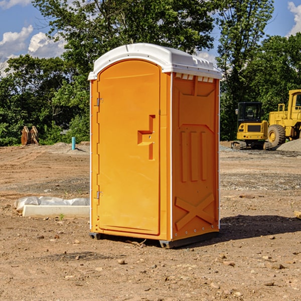 can i customize the exterior of the portable restrooms with my event logo or branding in Escambia County